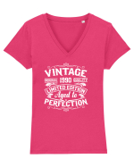 Vintage original 1990 quality limited edition aged to perfection, Aniversar Tricou mânecă scurtă guler V Damă Evoker