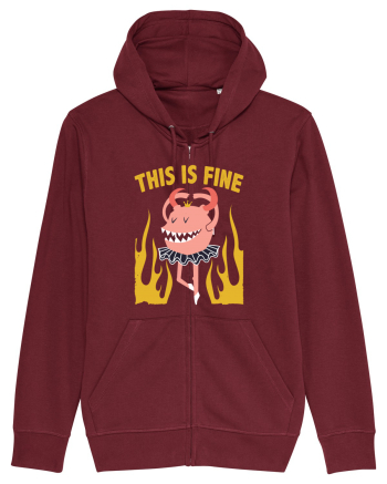 This Is Fine Monster Ballerina Burgundy