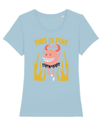This Is Fine Monster Ballerina Sky Blue
