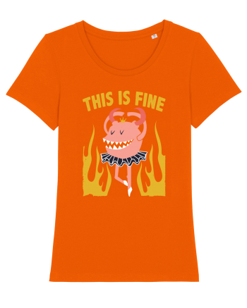 This Is Fine Monster Ballerina Bright Orange