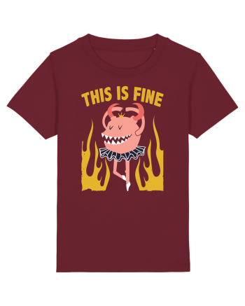 This Is Fine Monster Ballerina Burgundy