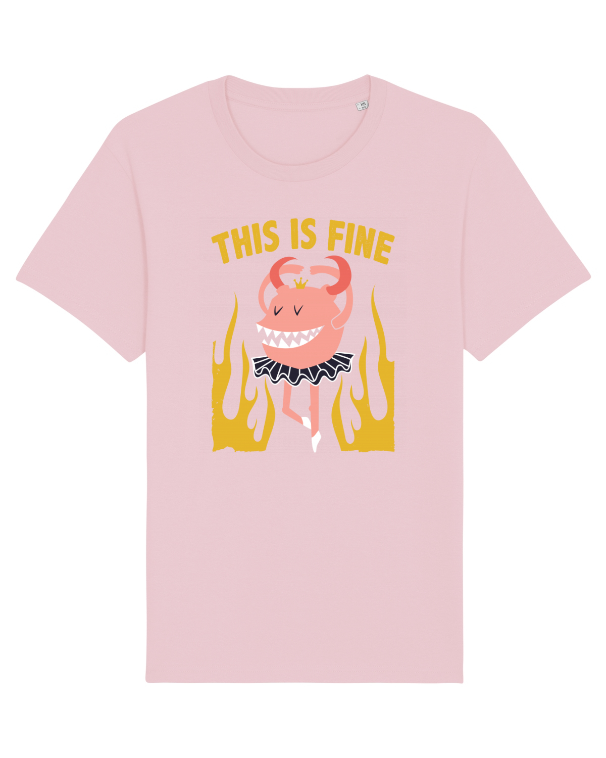 Tricou mânecă scurtă Unisex Rocker Cotton Pink