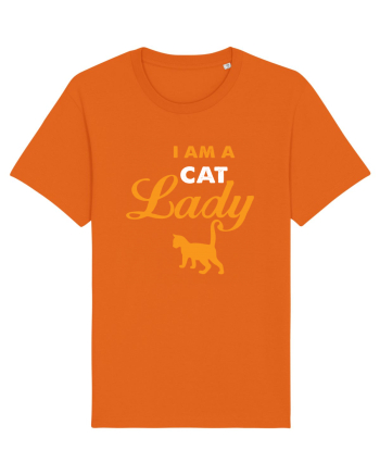 I am a Cat Lady Bright Orange