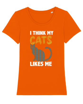 I Think Cats Likes Me Bright Orange