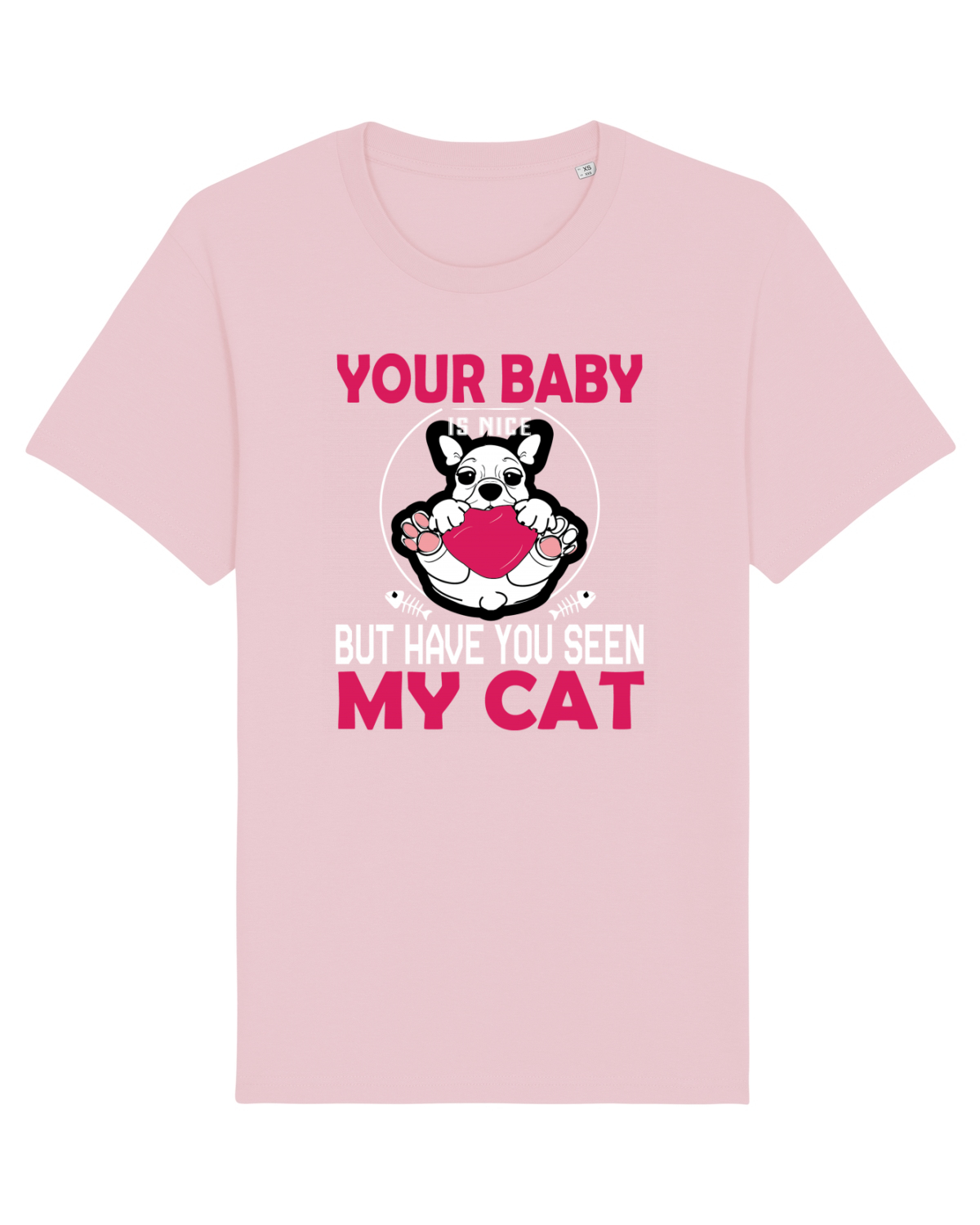 Tricou mânecă scurtă Unisex Rocker Cotton Pink