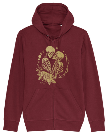 Lovers Skeleton Celeastial KIss Burgundy