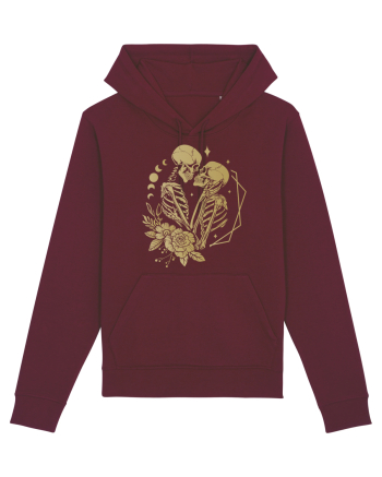 Lovers Skeleton Celeastial KIss Burgundy