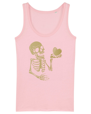 Skeleton Golden Heart Cotton Pink