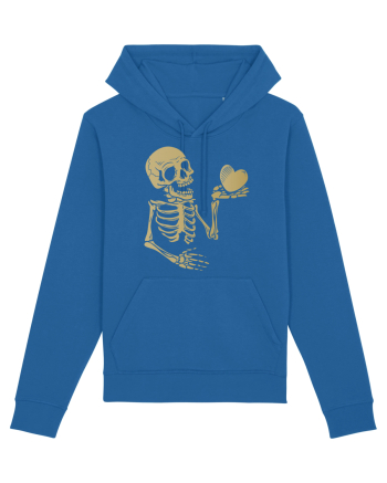 Skeleton Golden Heart Royal Blue