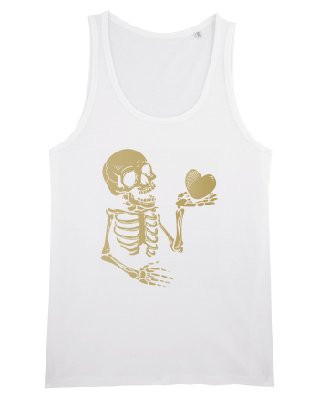 Skeleton Golden Heart White