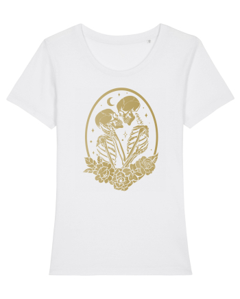 Skeleton Lovers Kiss White