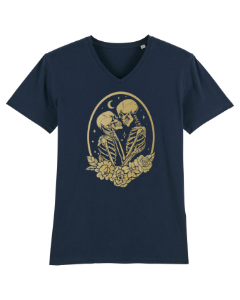 Skeleton Lovers Kiss French Navy