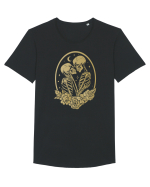 Skeleton Lovers Kiss Tricou mânecă scurtă guler larg Bărbat Skater