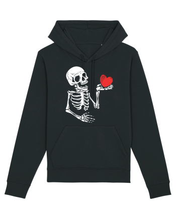 Skeleton Red Heart Black