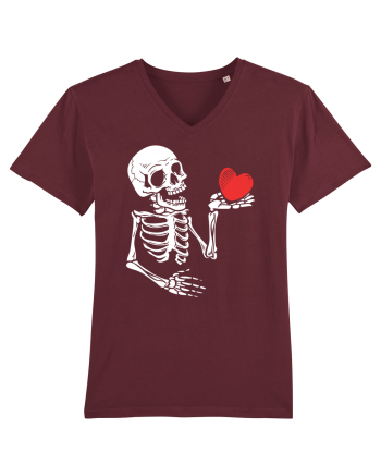 Skeleton Red Heart Burgundy