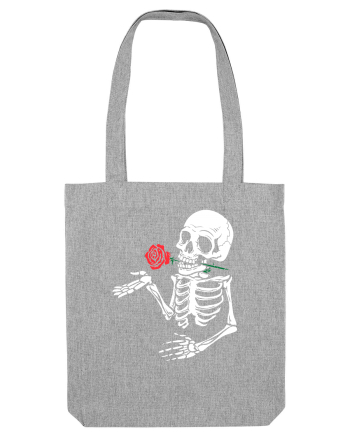 Skeleton Red Rose Heather Grey