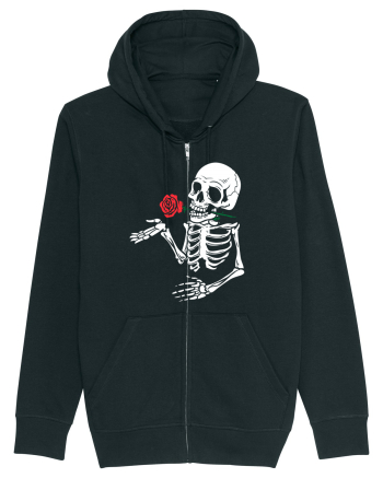 Skeleton Red Rose Black