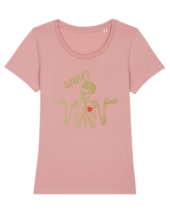 Why? Skeleton Wondering Red Heart Canyon Pink