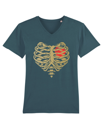 Skeleton Red Heart Golden Ribs Stargazer