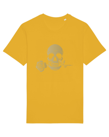 Skull with Golden Rose Spectra Yellow