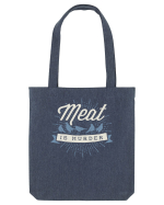 Meat is murder - blue Sacoșă textilă