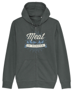 Meat is murder - blue Hanorac cu fermoar Unisex Connector