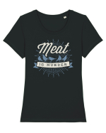 Meat is murder - blue Tricou mânecă scurtă guler larg fitted Damă Expresser