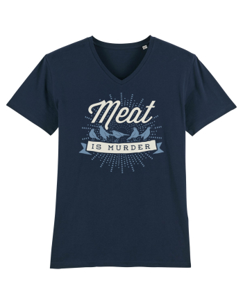 Meat is murder - blue French Navy