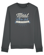 Meat is murder - blue Bluză mânecă lungă Unisex Rise