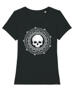 Skull wheel Tricou mânecă scurtă guler larg fitted Damă Expresser