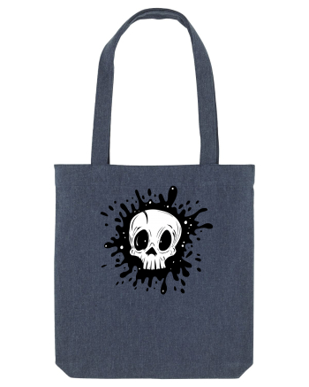 Skull illustration Midnight Blue