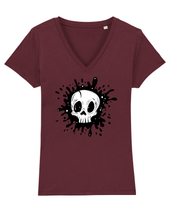 Skull illustration Burgundy