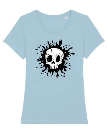 Skull illustration Sky Blue
