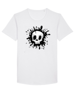 Skull illustration Tricou mânecă scurtă guler larg Bărbat Skater