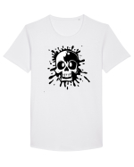 Craniu  Tricou mânecă scurtă guler larg Bărbat Skater