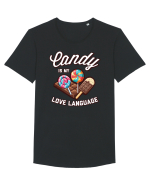 Candy is my love language Tricou mânecă scurtă guler larg Bărbat Skater