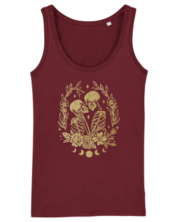 The Lovers Golden Flowers Celestial Burgundy