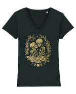 The Lovers Golden Flowers Celestial Tricou mânecă scurtă guler V Damă Evoker