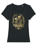 The Lovers Golden Flowers Celestial Tricou mânecă scurtă guler larg fitted Damă Expresser