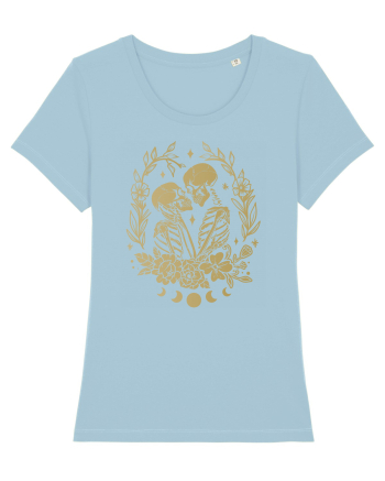 The Lovers Golden Flowers Celestial Sky Blue