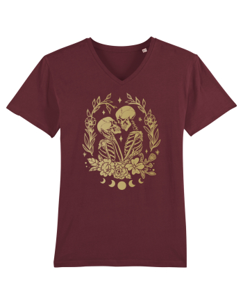 The Lovers Golden Flowers Celestial Burgundy