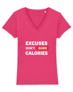 Burn Calories Tricou mânecă scurtă guler V Damă Evoker