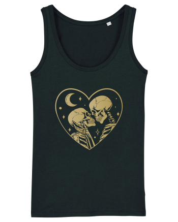 The Lovers Golden Heart Black