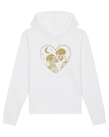The Lovers Golden Heart White