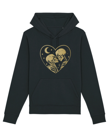 The Lovers Golden Heart Black