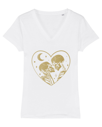 The Lovers Golden Heart White