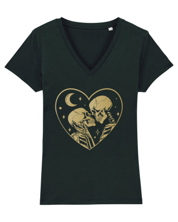The Lovers Golden Heart Black