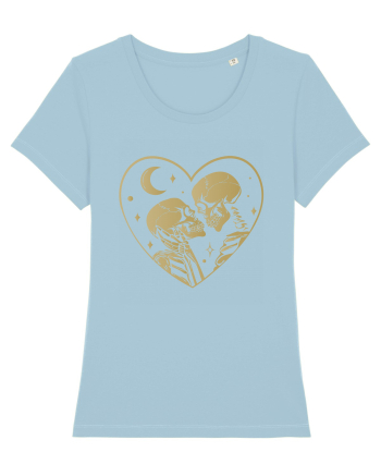 The Lovers Golden Heart Sky Blue