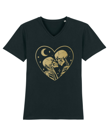 The Lovers Golden Heart Black