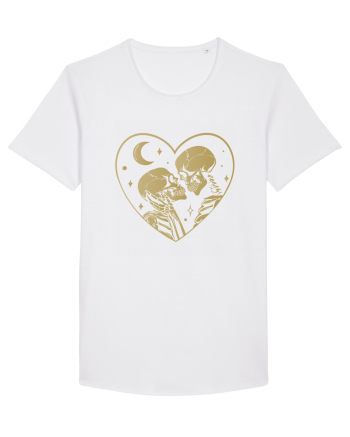 The Lovers Golden Heart White
